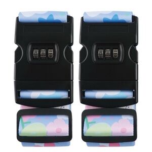 Dream Travel 2-pc. Luggage Straps Floral Luggage Straps with Combination Lock